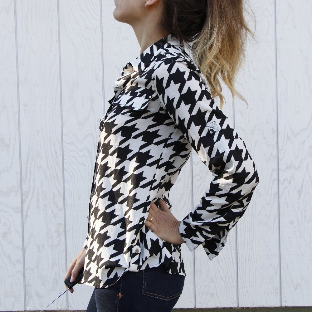 Vintage Calvin Klein Houndstooth Top - Picture 9 of 15